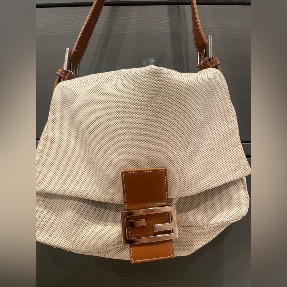 Vintage Fendi Canvas Baguette